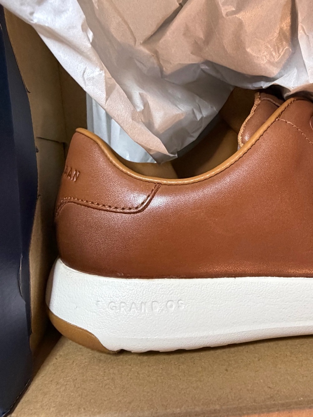 Cole Haan Grandpro Chestnut Leather Low-Top Sneakers - Picture 5 of 9